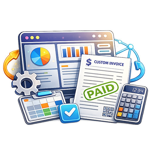 Custom business systems development including invoicing and booking systems