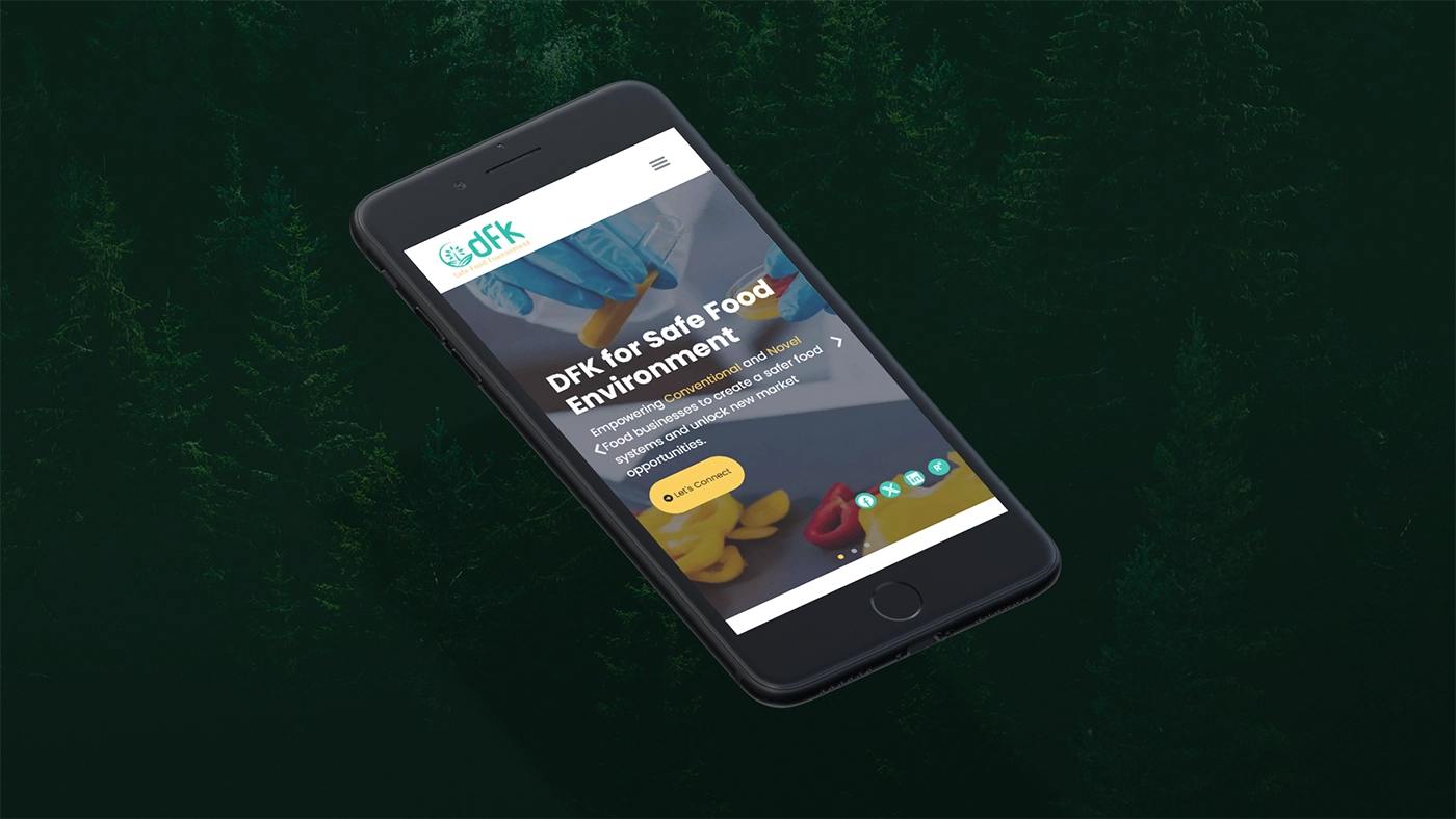 Inner page layout design for DFK Food Safety website created by entasiz