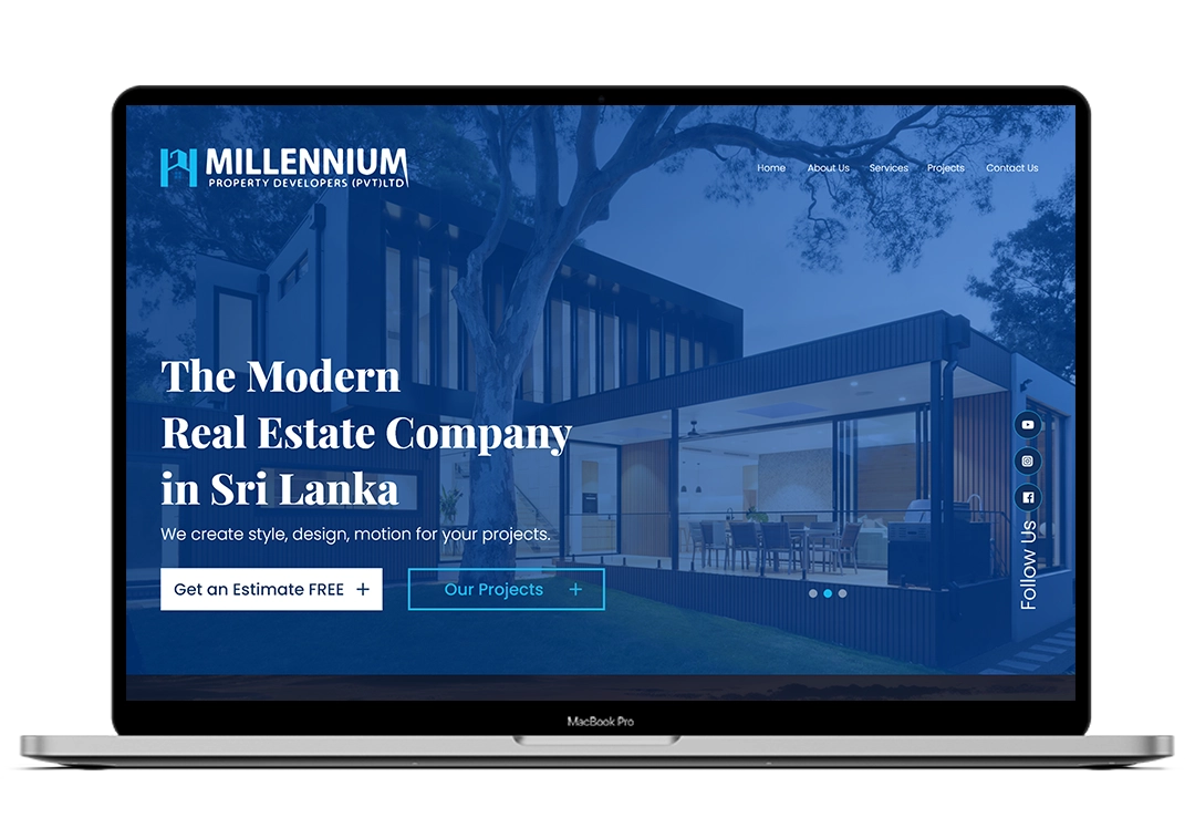 Millennium Property Developers website design project