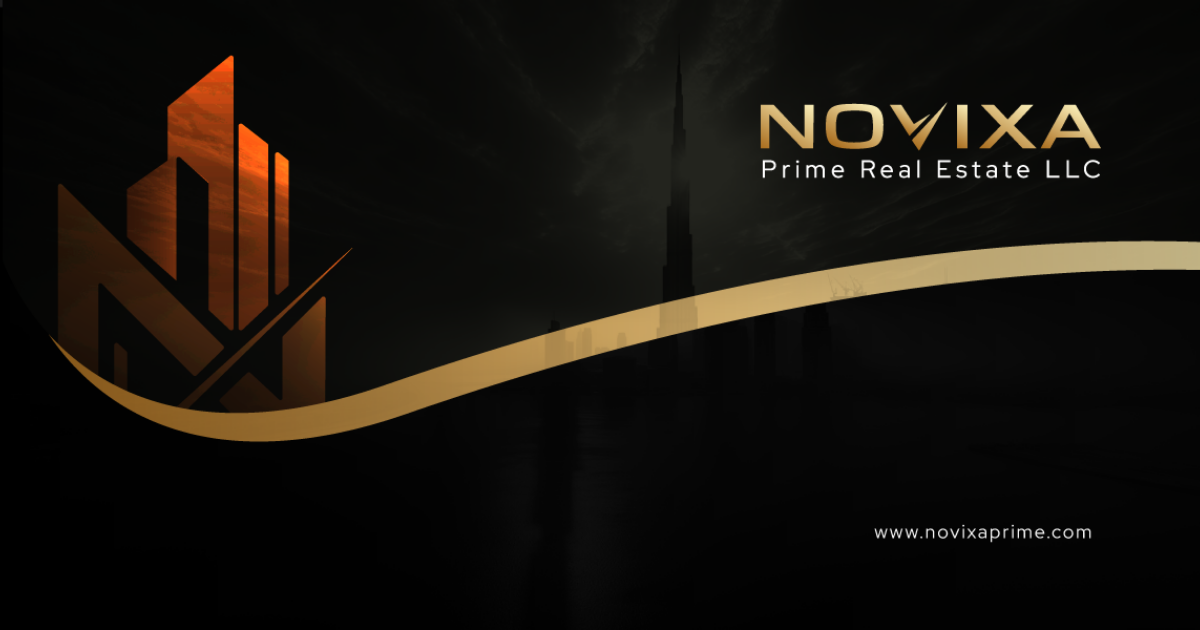 Company profile layout pages designed for Novixa Prime Real Estate LLC by entasiz