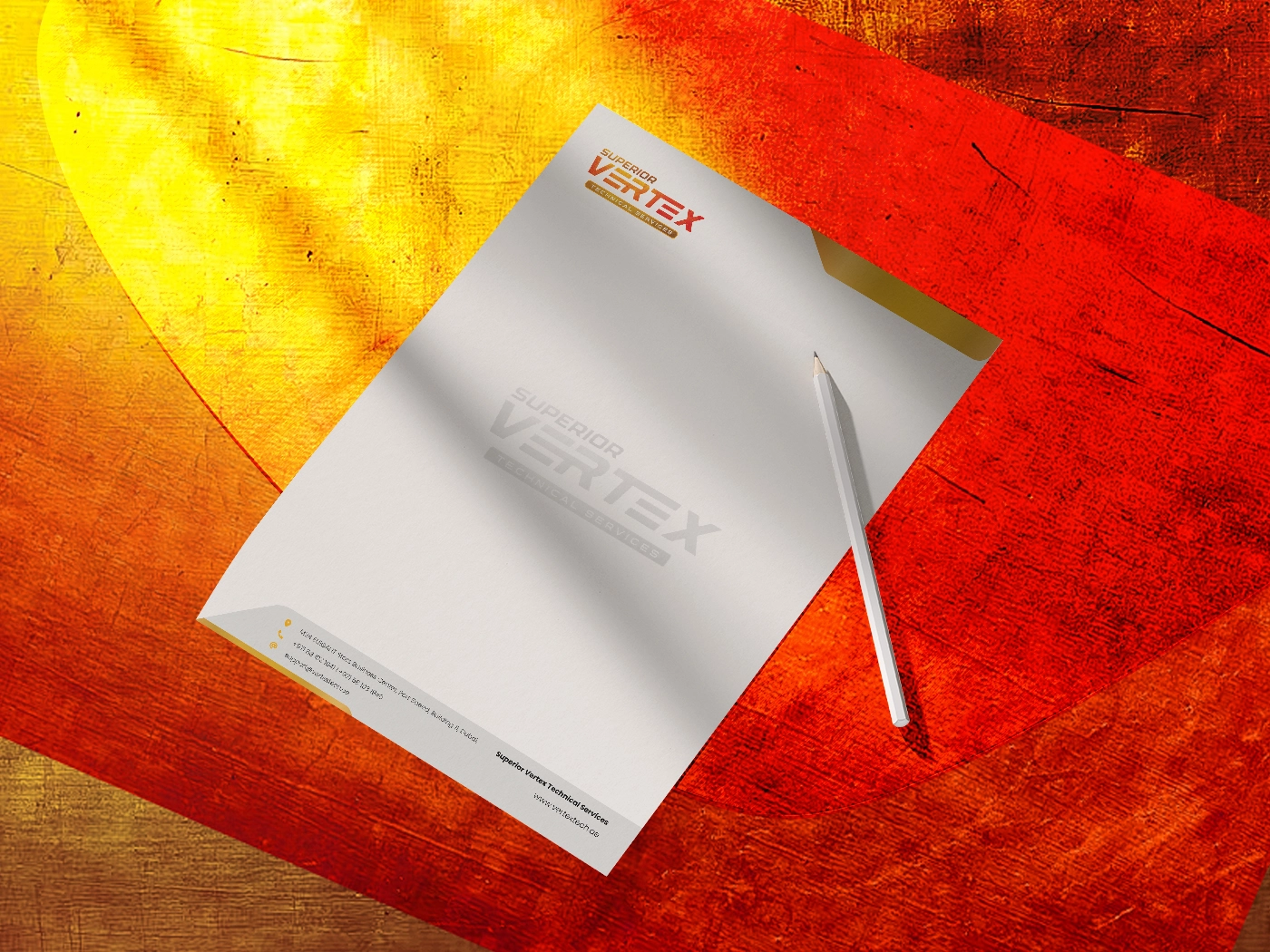 Letterhead design for Superior Vertex Technical Services branding by entasiz