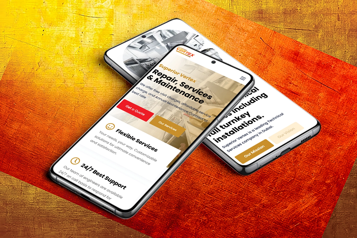 Mobile responsive website design for Superior Vertex Technical Services by entasiz